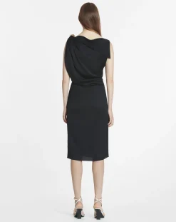 Sale Arpège ring draped silk dress Women Dresses