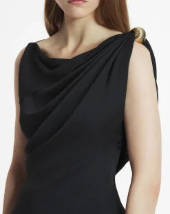 Sale Arpège ring draped silk dress Women Dresses