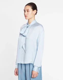 Online Ascot collar blouse Women Tops
