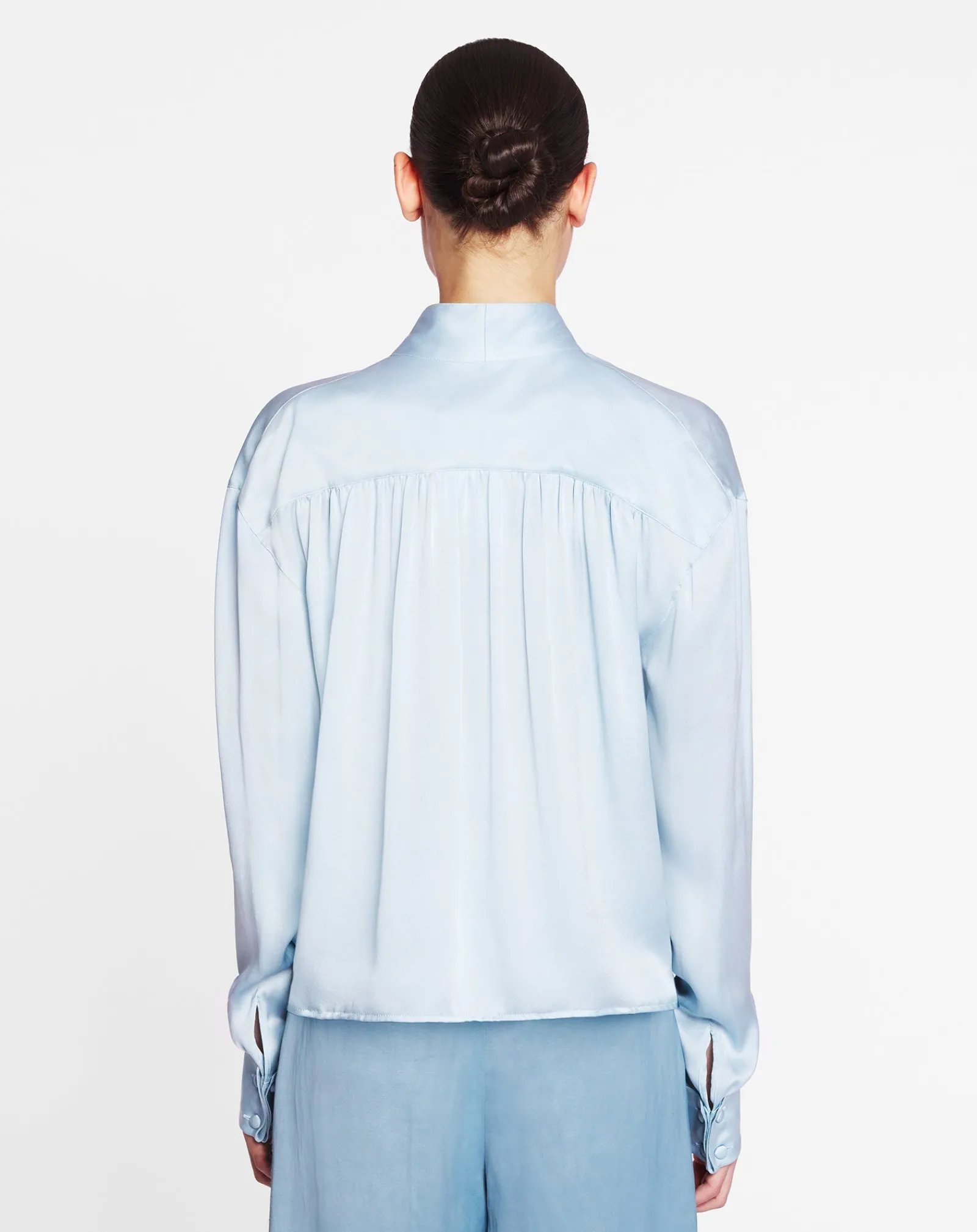 Online Ascot collar blouse Women Tops