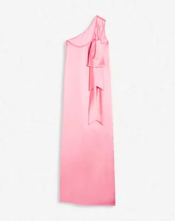 Discount Asymmetrical long dress with ribbon detail Women Dresses