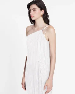 Asymmetrical pleated dress Women Dresses