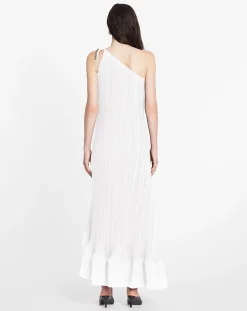 Asymmetrical pleated dress Women Dresses