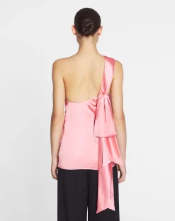 Outlet Asymmetrical top with ribbon detail Women Tops