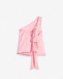 Outlet Asymmetrical top with ribbon detail Women Tops