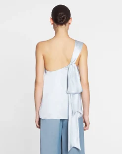 Outlet Asymmetrical top with ribbon detail Women Tops