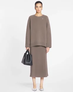 Hot Cape sweater with a cat pin Women Knitwear