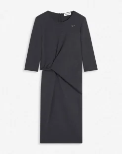 Cat pin mid-length dress Women Dresses