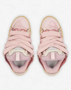 Online Curb sneakers in metallic leather Women Sneakers