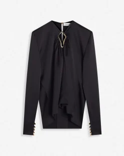 Online Draped top with eyelet detail Women Tops