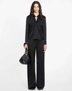 Online Draped top with eyelet detail Women Tops