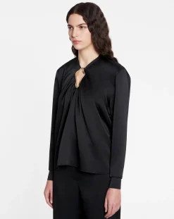 Online Draped top with eyelet detail Women Tops