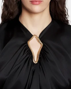Online Draped top with eyelet detail Women Tops