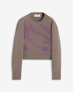 Discount Embroidered knit sweater Women Knitwear