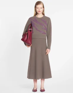 Discount Embroidered knit sweater Women Knitwear