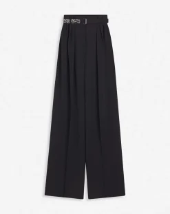 Sale Embroidered wide-leg pants Women Pants