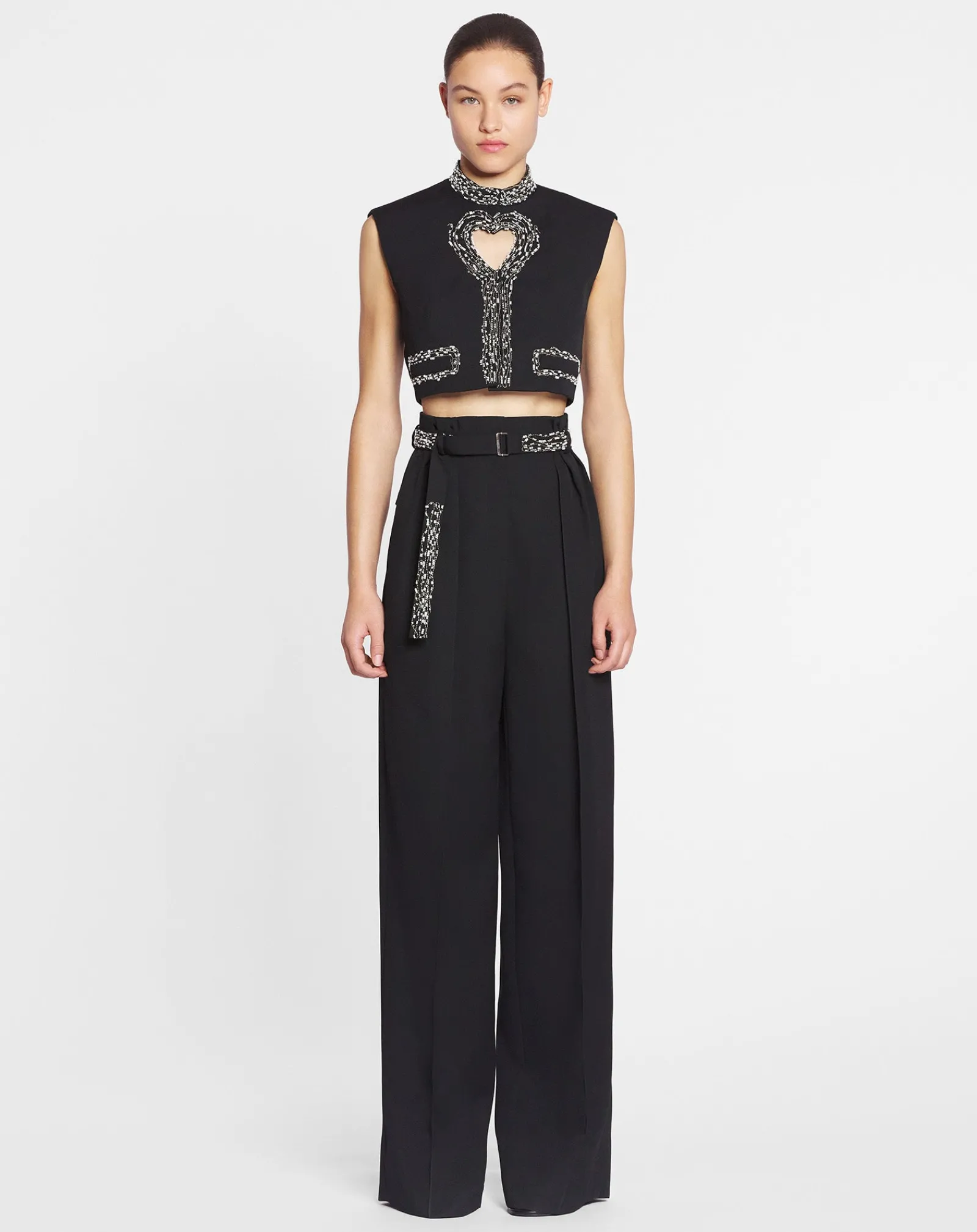 Sale Embroidered wide-leg pants Women Pants