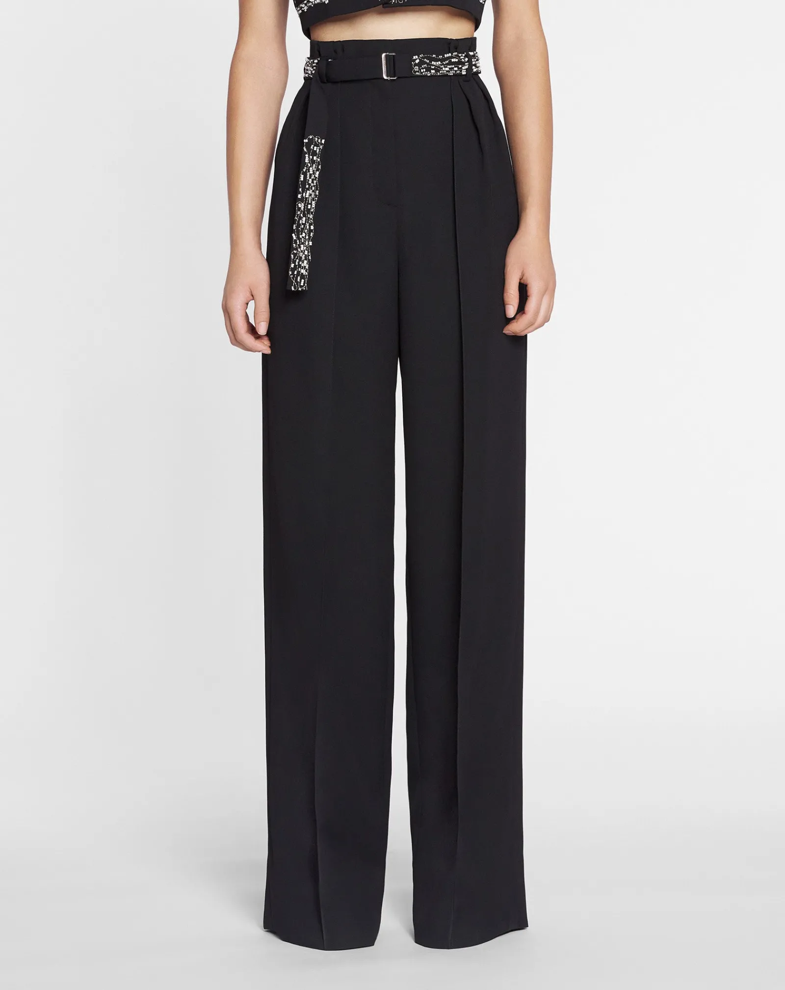 Sale Embroidered wide-leg pants Women Pants