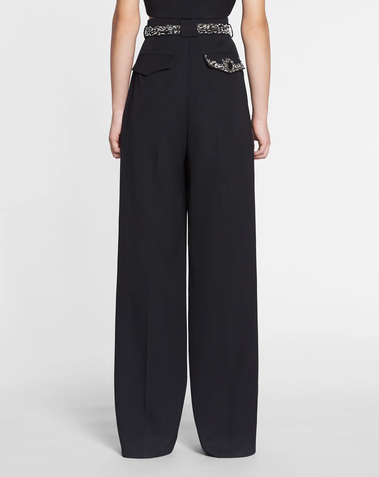 Sale Embroidered wide-leg pants Women Pants