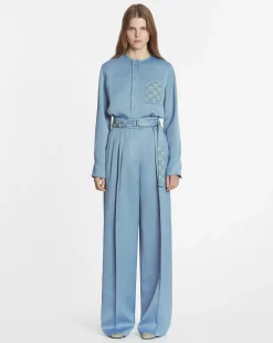 New Embroidered wide-leg pants Women Pants