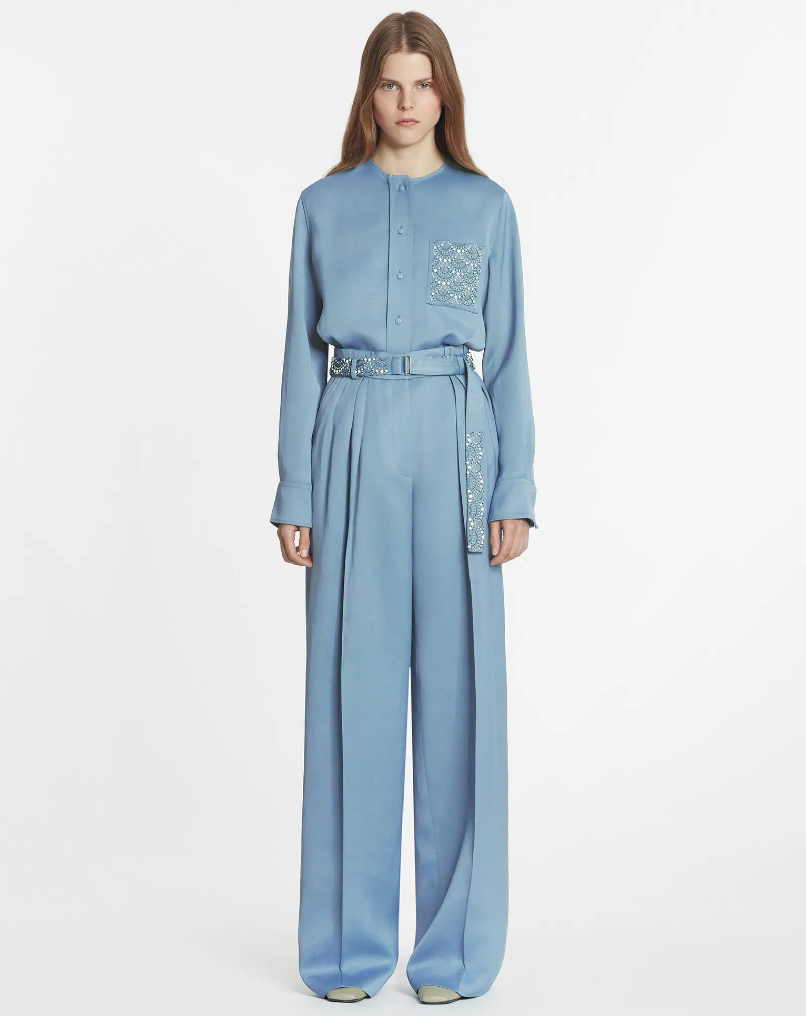 New Embroidered wide-leg pants Women Pants