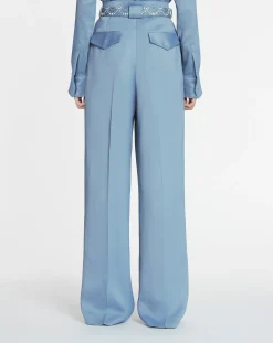 New Embroidered wide-leg pants Women Pants