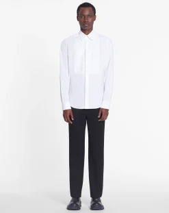 Sale Fitted shirt with an embroidered bib front Shirts