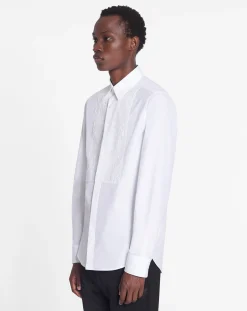 Sale Fitted shirt with an embroidered bib front Shirts