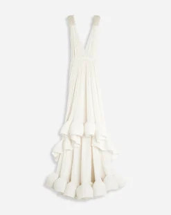 Best Floor length evening gown in charmeuse Women Dresses