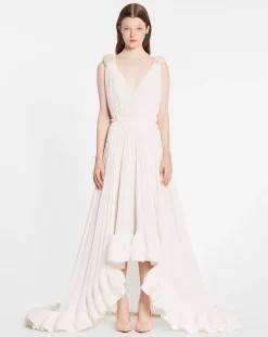 Best Floor length evening gown in charmeuse Women Dresses