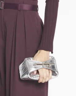 Haute séquence clutch bag in metallic leather Women Crossbody Bags & Shoulder Bags