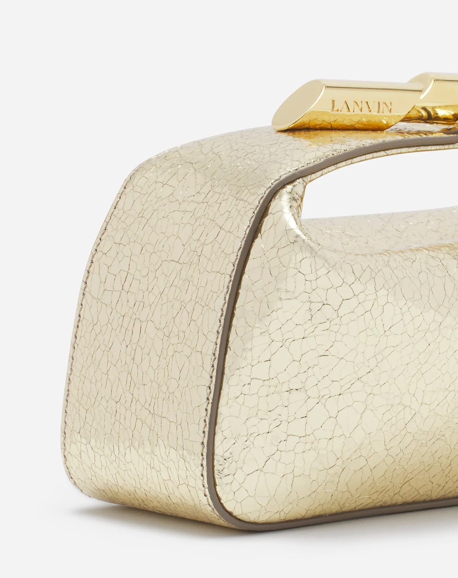 New Haute séquence clutch bag in crackled metallic leather Women Mini Bags & Clutches