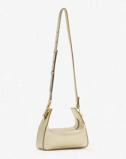 New Haute séquence clutch bag in crackled metallic leather Women Crossbody Bags & Shoulder Bags