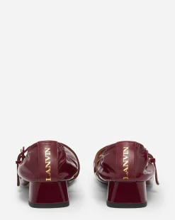 Clearance Heeled mary jane in glossy leather Women Ballerinas