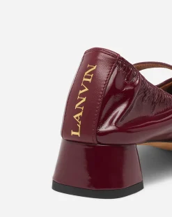 Clearance Heeled mary jane in glossy leather Women Ballerinas