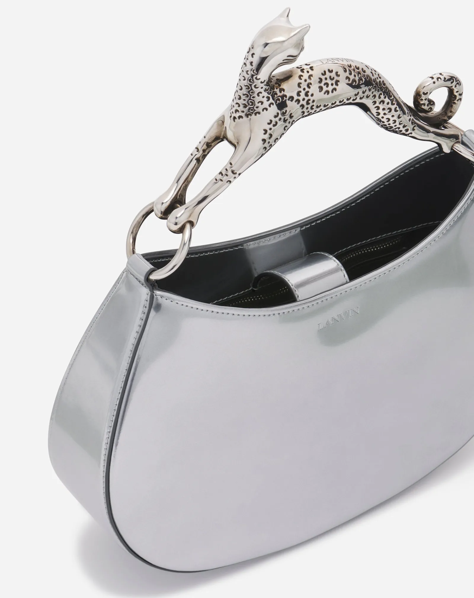 Hobo cat bag in metallic leather Women Hobo