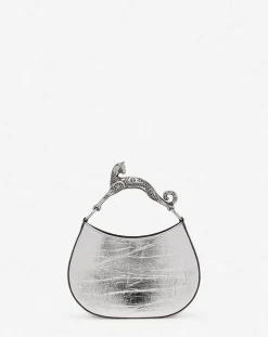 Online Hobo cat bag in metallic leather Women Hobo