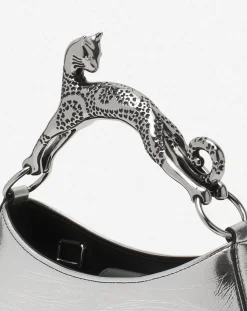 Online Hobo cat bag in metallic leather Women Hobo
