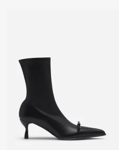 New bow ankle boots in leather Women Boots & Booties