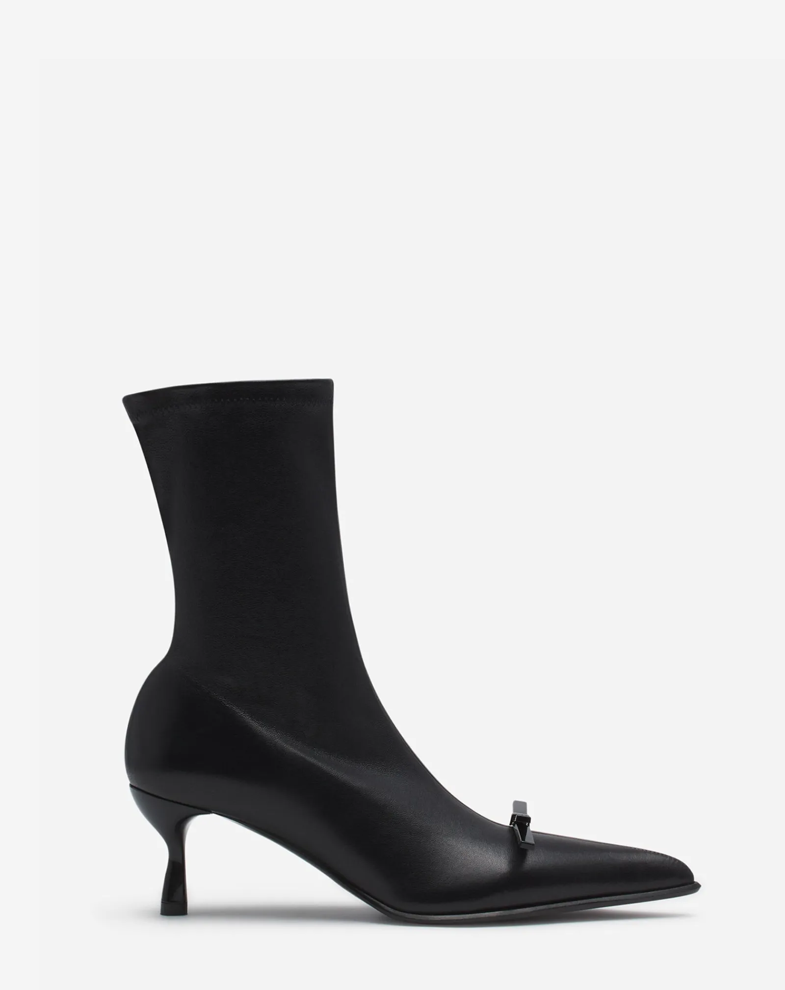 New bow ankle boots in leather Women Boots & Booties