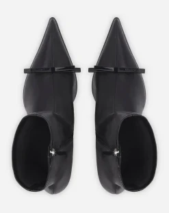 New bow ankle boots in leather Women Boots & Booties