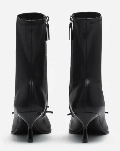 New bow ankle boots in leather Women Boots & Booties