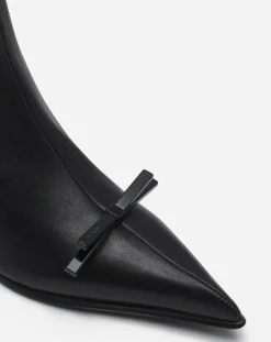 New bow ankle boots in leather Women Boots & Booties