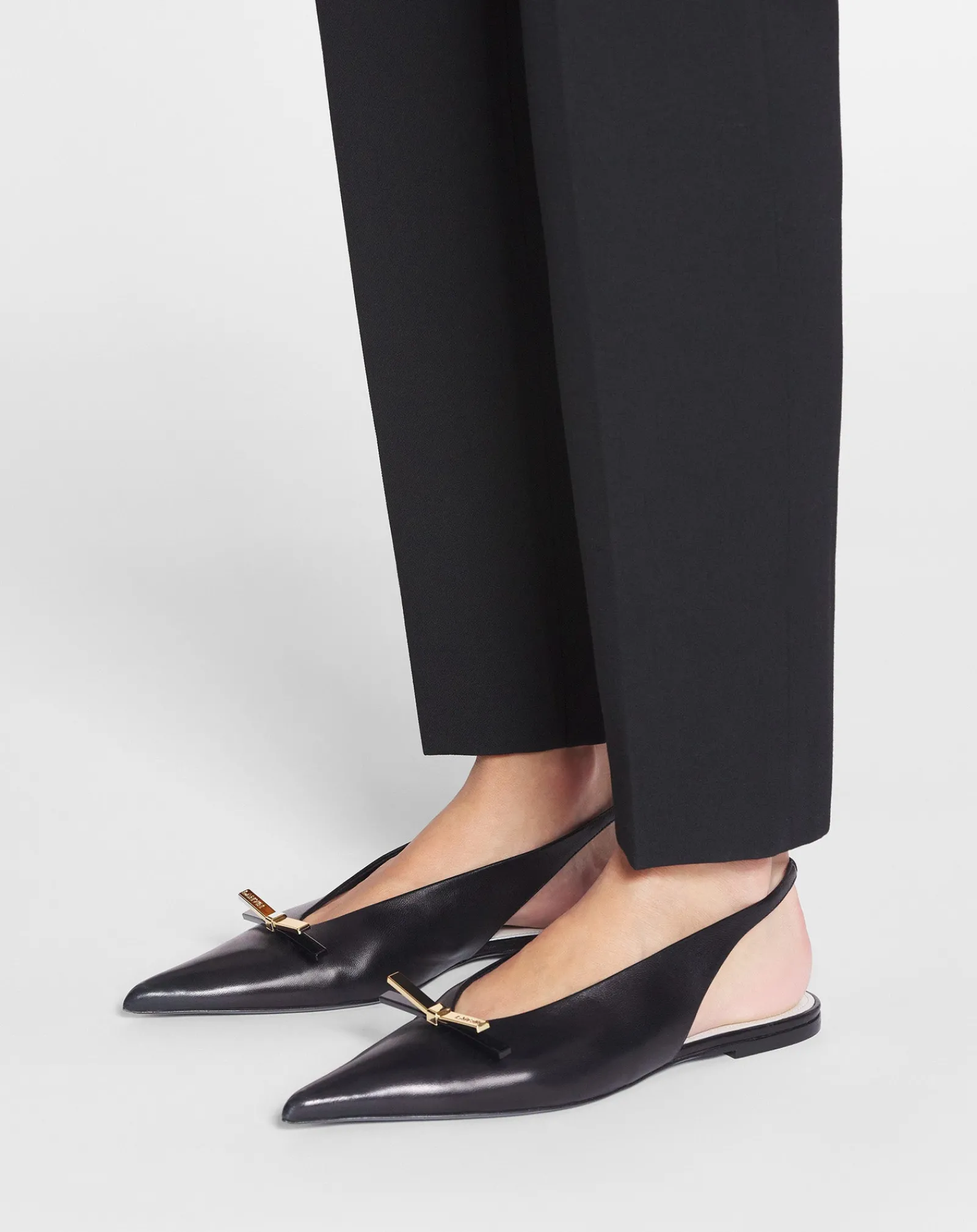 Clearance bow leather slingback Women Ballerinas