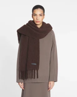 Sale fringed scarf in wool Scarves