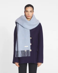 fringed scarf in wool Scarves