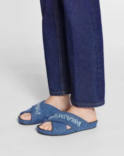 Outlet tinkle sandals in denim Women Sandals & Mules
