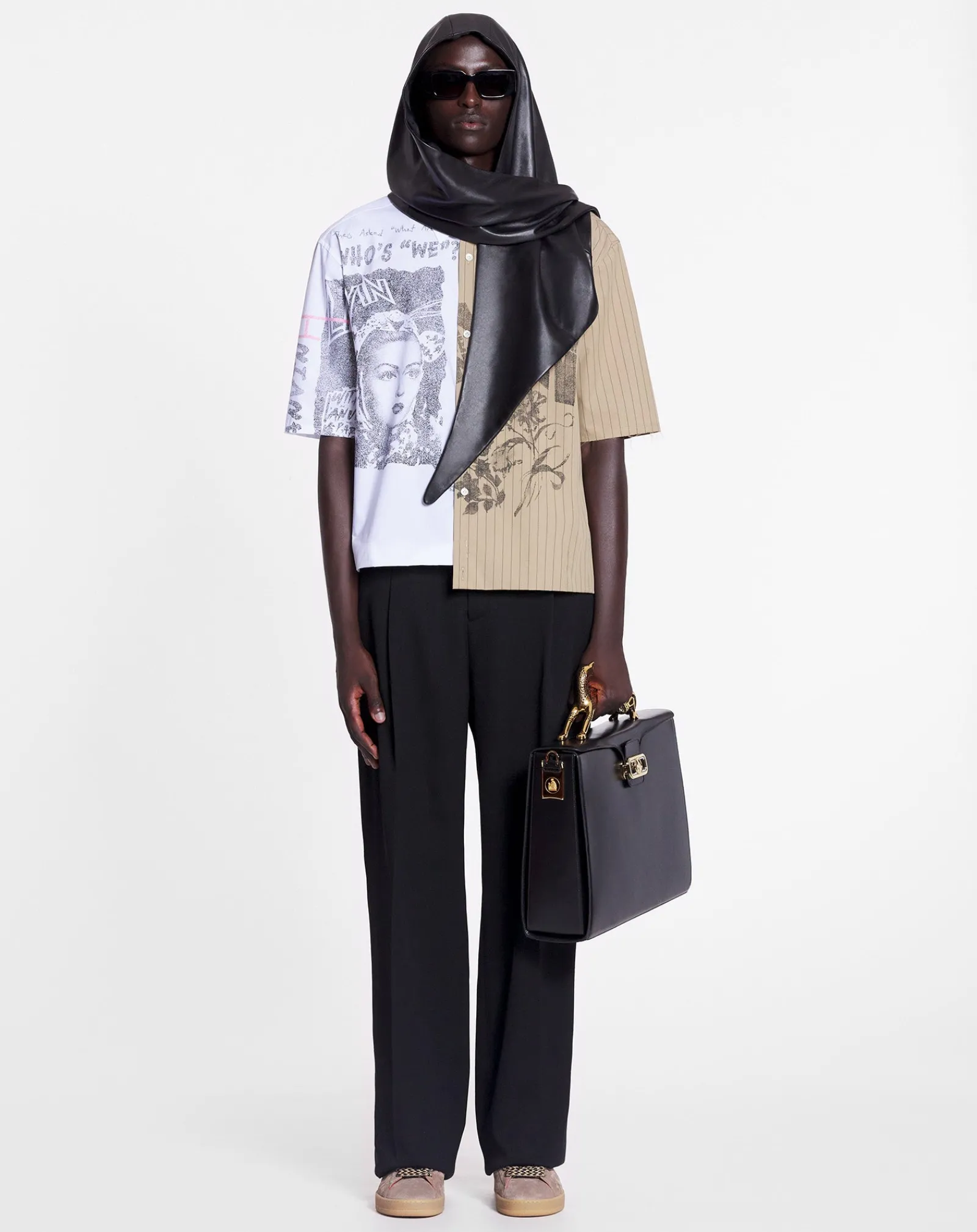 Online x future asymmetrical printed shirt Shirts