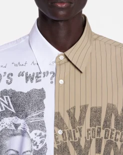 Online x future asymmetrical printed shirt Shirts