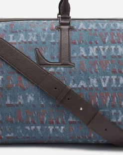 Best x future denim travel bag with logo print Tote Bags
